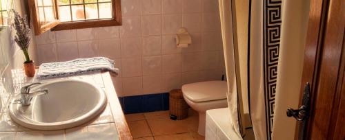 莫拉塔利亚Cortijo Los Gorros的一间带水槽和卫生间的浴室