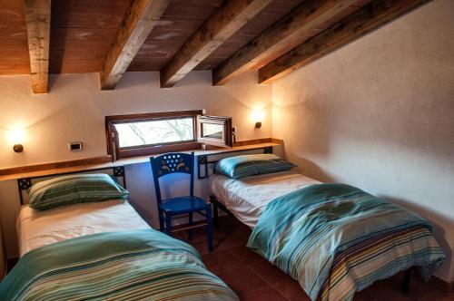 Rocchetta a Volturno诺斯斯帕诺拉住宿加早餐旅馆的配有2张床的带窗户和椅子的客房
