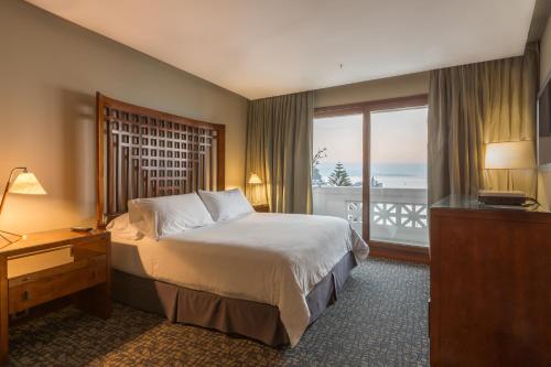 维纳德马Enjoy Viña Del Mar的酒店客房设有一张床和一个大窗户