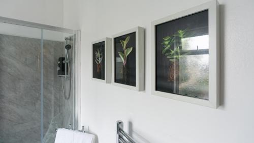 Park GateNetherfield的浴室墙上的四幅画