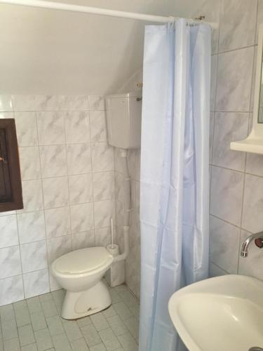 赫尔采格诺维Apartman Novica的一间带卫生间和水槽的浴室