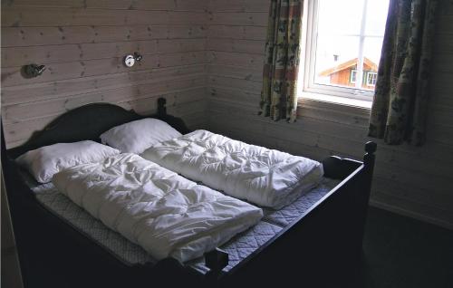 海姆瑟达尔Cozy Home In Hemsedal With Wifi的卧室内的一张带两个枕头的床