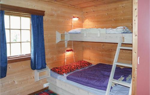 海姆瑟达尔Amazing Home In Hemsedal With 3 Bedrooms的小木屋内一间卧室配有双层床