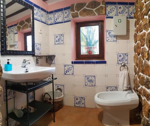 阿拉尔孔Casa Eloísa的一间带水槽和卫生间的浴室
