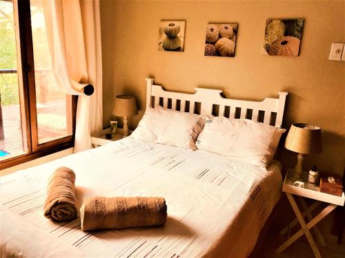 Nkumbe Bush Retreat Family Home客房内的一张或多张床位