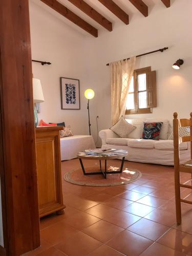 圣弗朗西斯科哈维尔Can Andreu Morna的客厅配有沙发和桌子