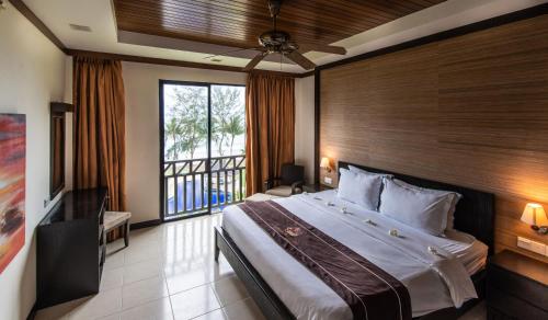 沙巴海滩别墅套房 客房内的一张或多张床位