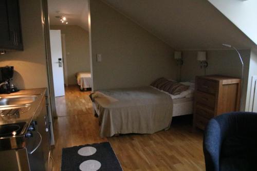 Myrkdalen Resort- studio apartment客房内的一张或多张床位