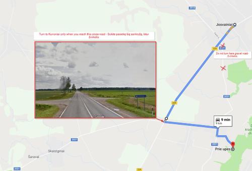 KunioniaiPrie upes的高速公路地图的屏蔽