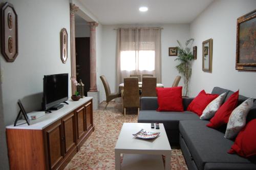 科尔多瓦Casa de David的带沙发和电视的客厅