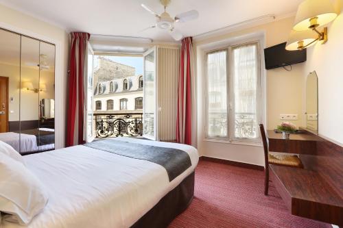 法兰西学院酒店客房内的一张或多张床位