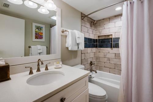 阿米莉亚岛Villas Of Amelia Island的浴室配有盥洗盆、卫生间和浴缸。