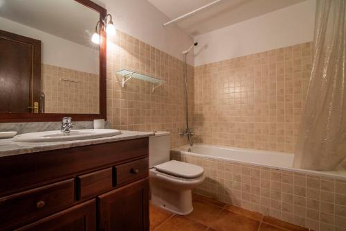 巴奎伊拉-贝莱特NOGUERA de Alma de Nieve的浴室配有盥洗盆、卫生间和浴缸。