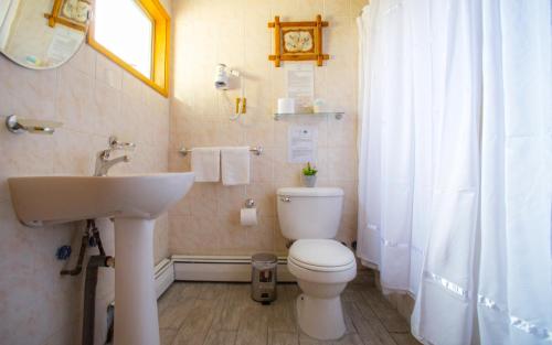 百内三塔德尔佩恩酒店的浴室配有白色卫生间和盥洗盆。