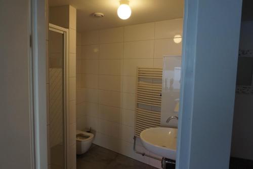 米德尔堡Studio 82 a的一间带水槽和卫生间的浴室