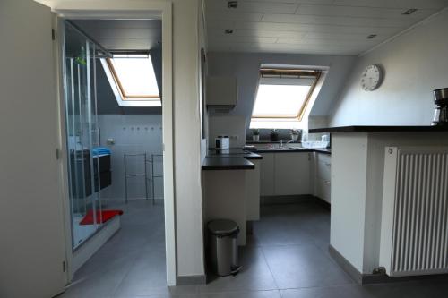 滨湖布雷德讷de Zeester的厨房配有水槽和台面