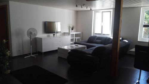 3 Doppelbett Business Apartment am Bodensee的休息区