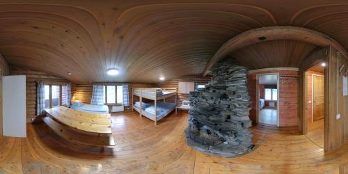 Korvala log cabins的休息区