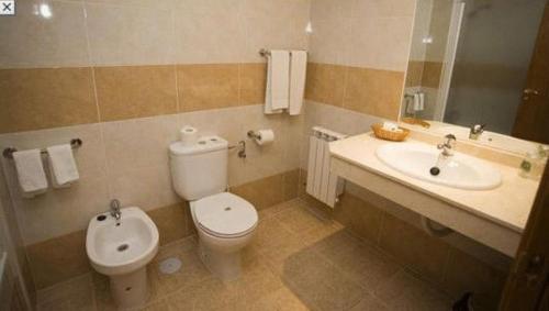 Horche卡纳达酒店的一间带卫生间和水槽的浴室