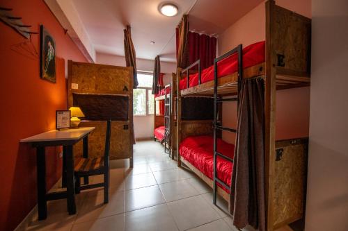 Oshovia Hostel客房内的一张或多张双层床