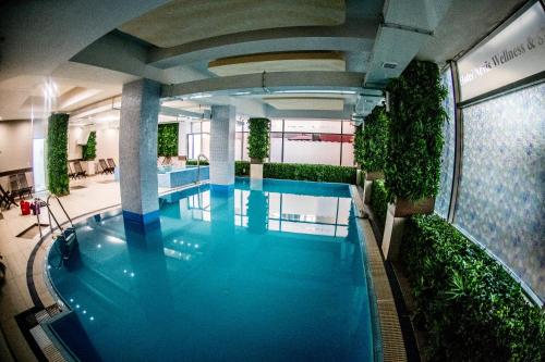 奥拉迪亚尼维斯SPA疗养酒店的一座大型游泳池,