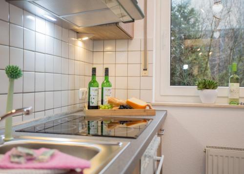 Ferienwohnung Little Home in Winterberg-Neuastenberg的厨房或小厨房