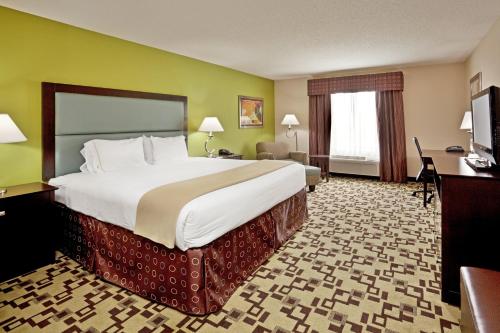 托特维尔特劳特维尔 - 罗阿诺克北智选假日酒店的酒店客房设有一张大床和一台电视。