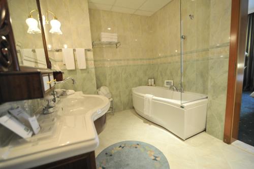 斯科普里假日酒店的一间浴室