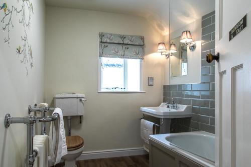 阿普尔顿乐摩尔摩尔旅馆的浴室配有盥洗盆、卫生间和浴缸。