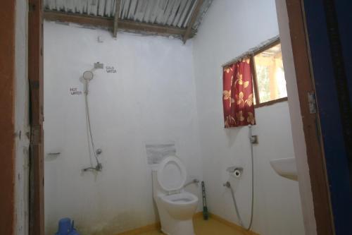 BhurkīāWild Planet Eco Retreat的白色的浴室设有卫生间和水槽。