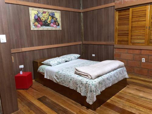 Chale em Itatiba客房内的一张或多张床位