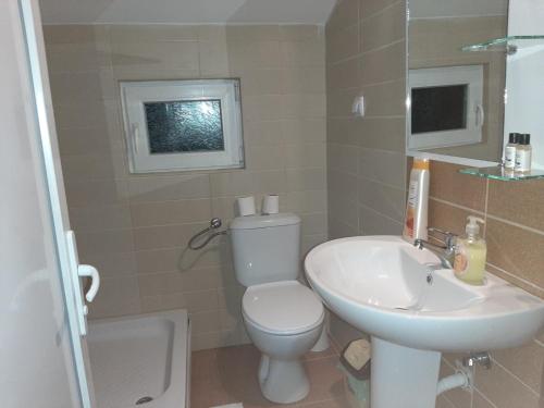 韦莱斯Villa Vesna的浴室配有白色卫生间和盥洗盆。