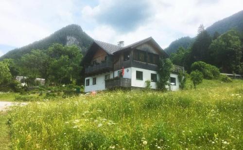ArchkogelHaus Höber的草场上山丘上的房屋