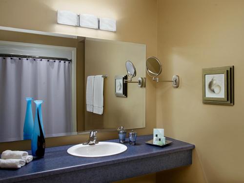 乔丹约旦之家酒店的一间带水槽和镜子的浴室