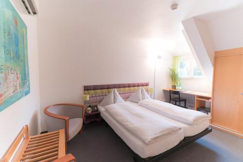 Hotel Landgasthof Riehen / Basel客房内的一张或多张床位