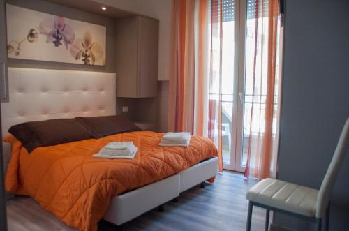 米拉齐奥艾尔博格别墅酒店客房内的一张或多张床位