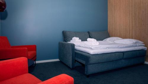 Narvik Hotel Wivel客房内的一张或多张床位