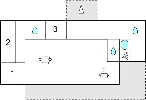 Nice Home In Tranekr With 3 Bedrooms, Sauna And Wifi平面图