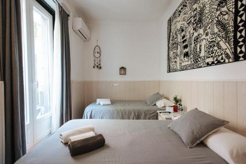 塞维利亚韦尔耶罗旅馆客房内的一张或多张床位