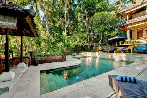 乌布Kebun Indah Ubud的后院的游泳池