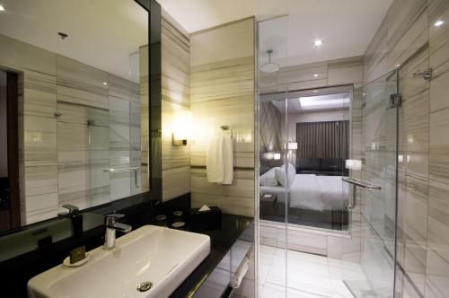 鲁克森特酒店的一间浴室