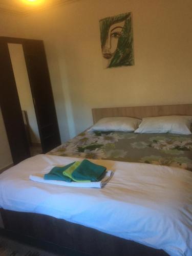 卡库拉塔Vila Licurici的床上有一条毛巾
