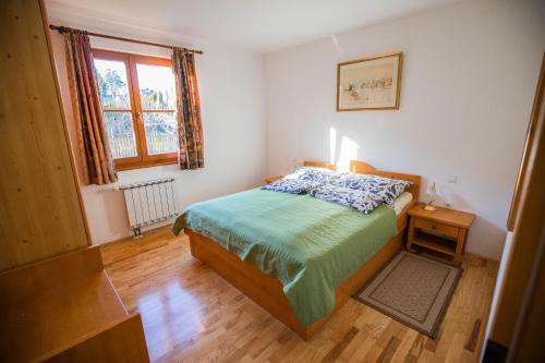 马里博尔Apartment Jurič的一间小卧室,配有床和窗户