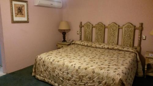 杜兰戈卢斯阿科斯套房酒店的卧室配有一张床