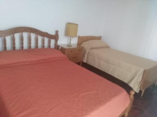 图蓬加托火山Departamento céntrico Tupungato的卧室内两张并排的床