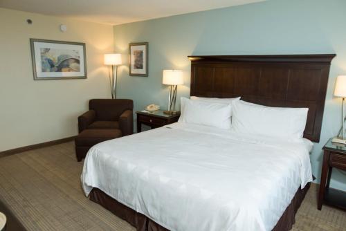 伯明翰机场假日酒店客房内的一张或多张床位