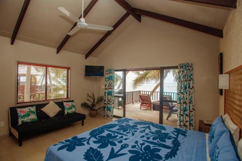尼考海滩简易别墅客房内的一张或多张床位
