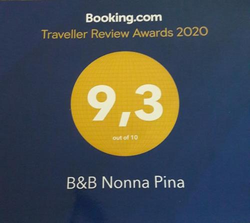 B&B Nonna Pina的证书、奖牌、标识或其他文件