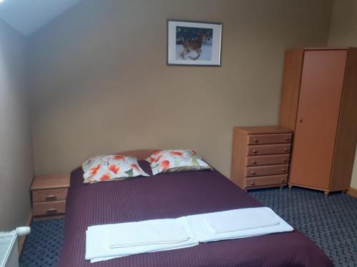 SventeRudzupuķes的一间卧室配有带2个枕头的床