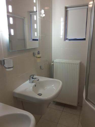 BorkuloMeenestee, Borculo的白色的浴室设有水槽和镜子
